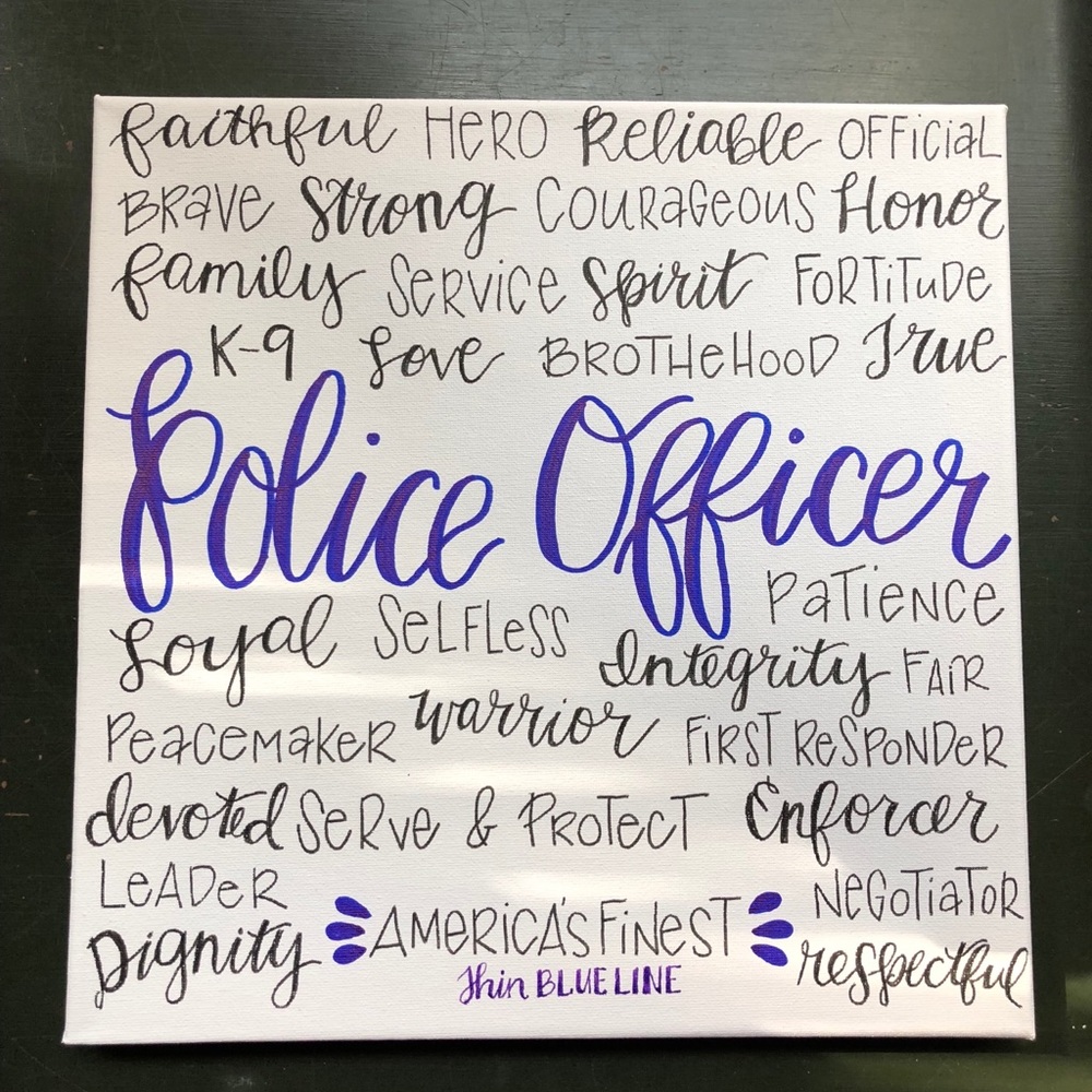 SOLD - Custom Police Officer Canvas